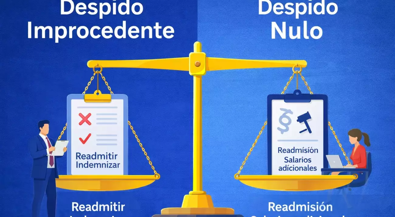 Despido improcedente vs despido nulo