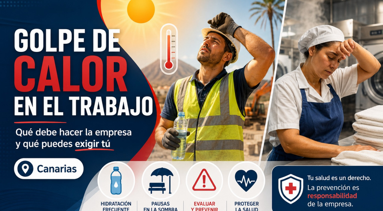 Golpe de calor en el trabajo en Canarias