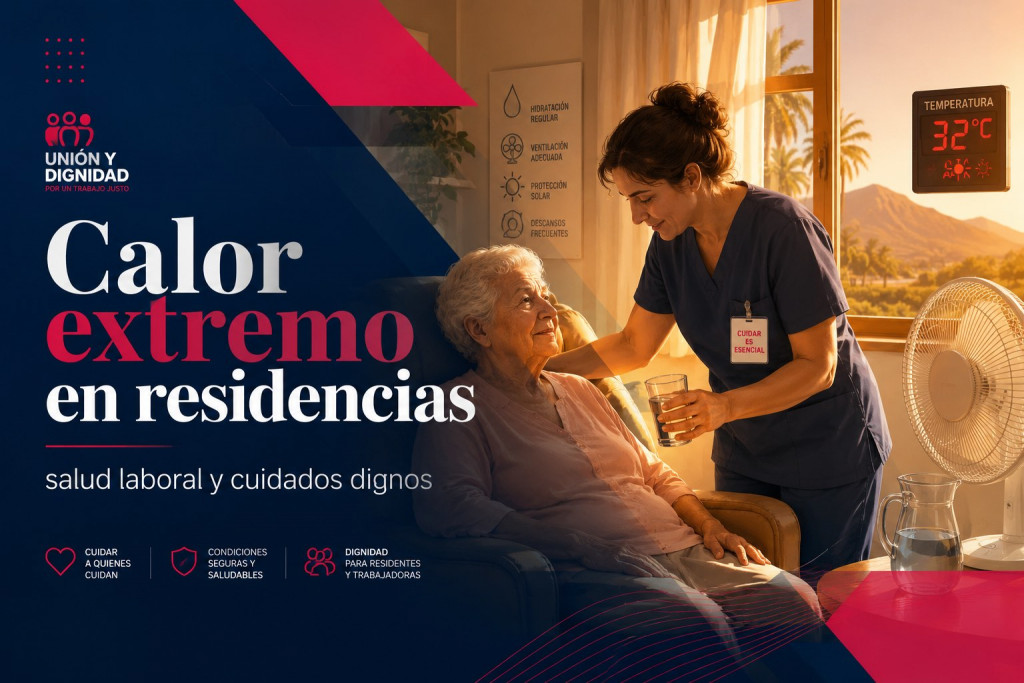 Calor extremo en residencias de mayores: salud laboral, cuidados dignos y obligación preventiva