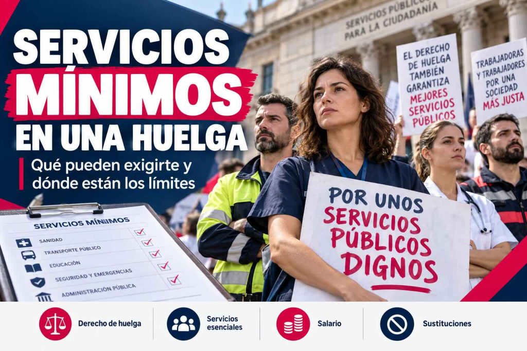 Servicios minimos en huelga